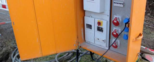 Baustrom bei Elektro Landmann in Regis-Breitingen